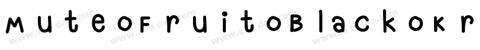 Mute Fruit Black Krash字体转换